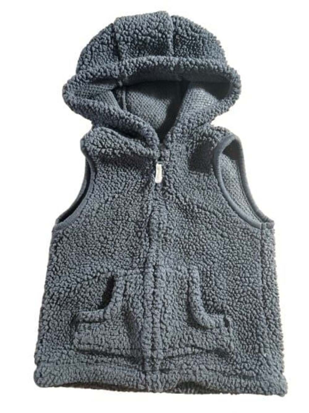 Carter’s Just One You Baby Toddler Boy Girl Hooded Sherpa Vest Grey 18M